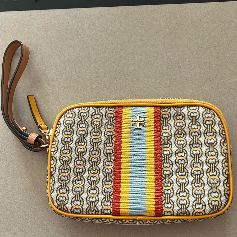 Tory Burch wristlet-yellow